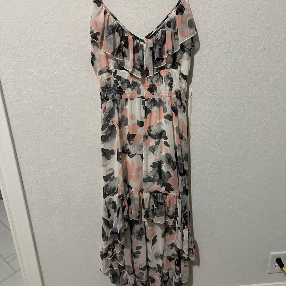 HeartSoul Black and Pink High Low Dress